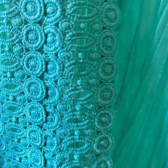 Catalina Aqua Blouse with 3/4 Sleeves - Picture 8 of 8